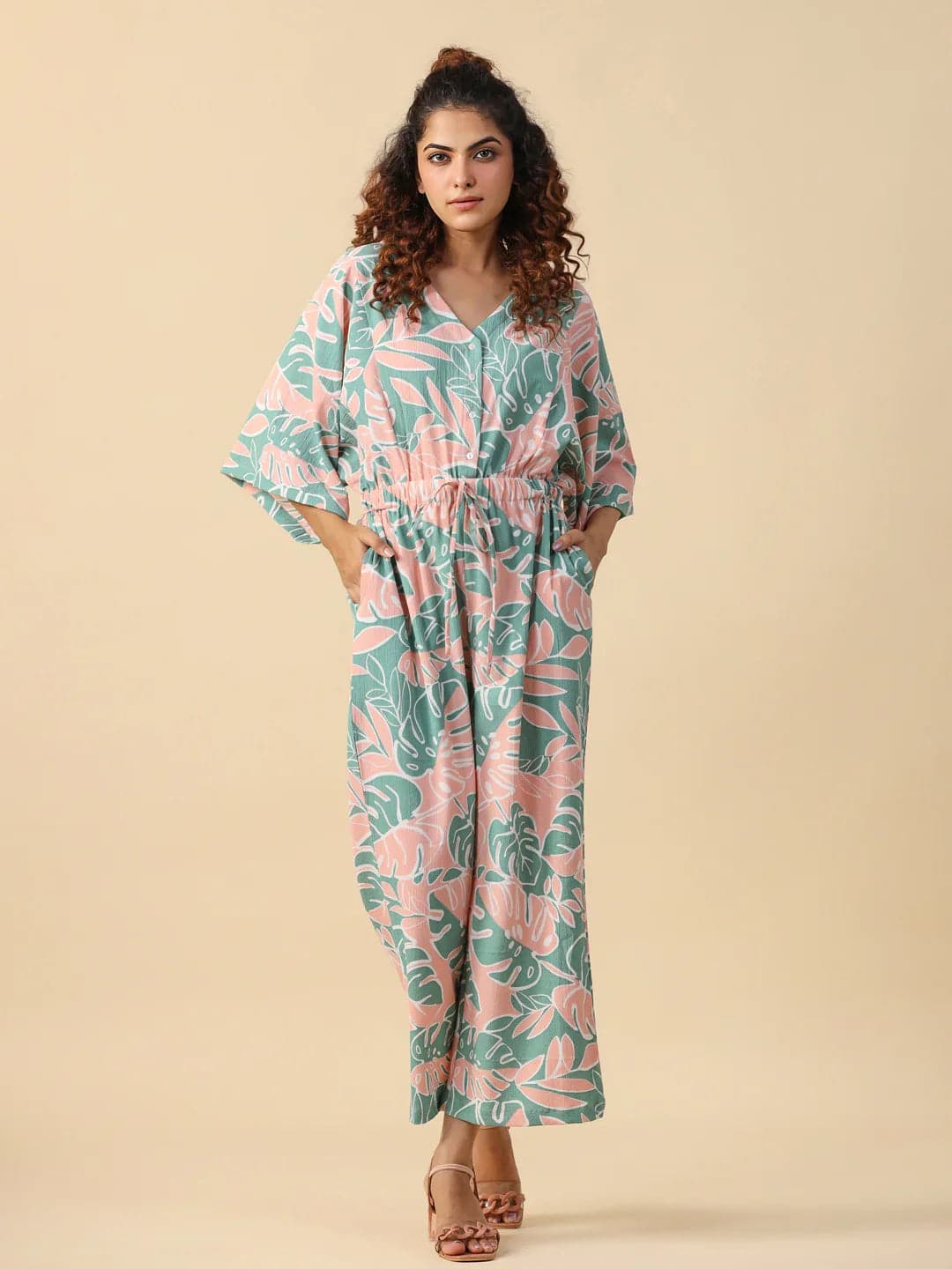 Gomachi Printed Jumpsuit Loungewear
